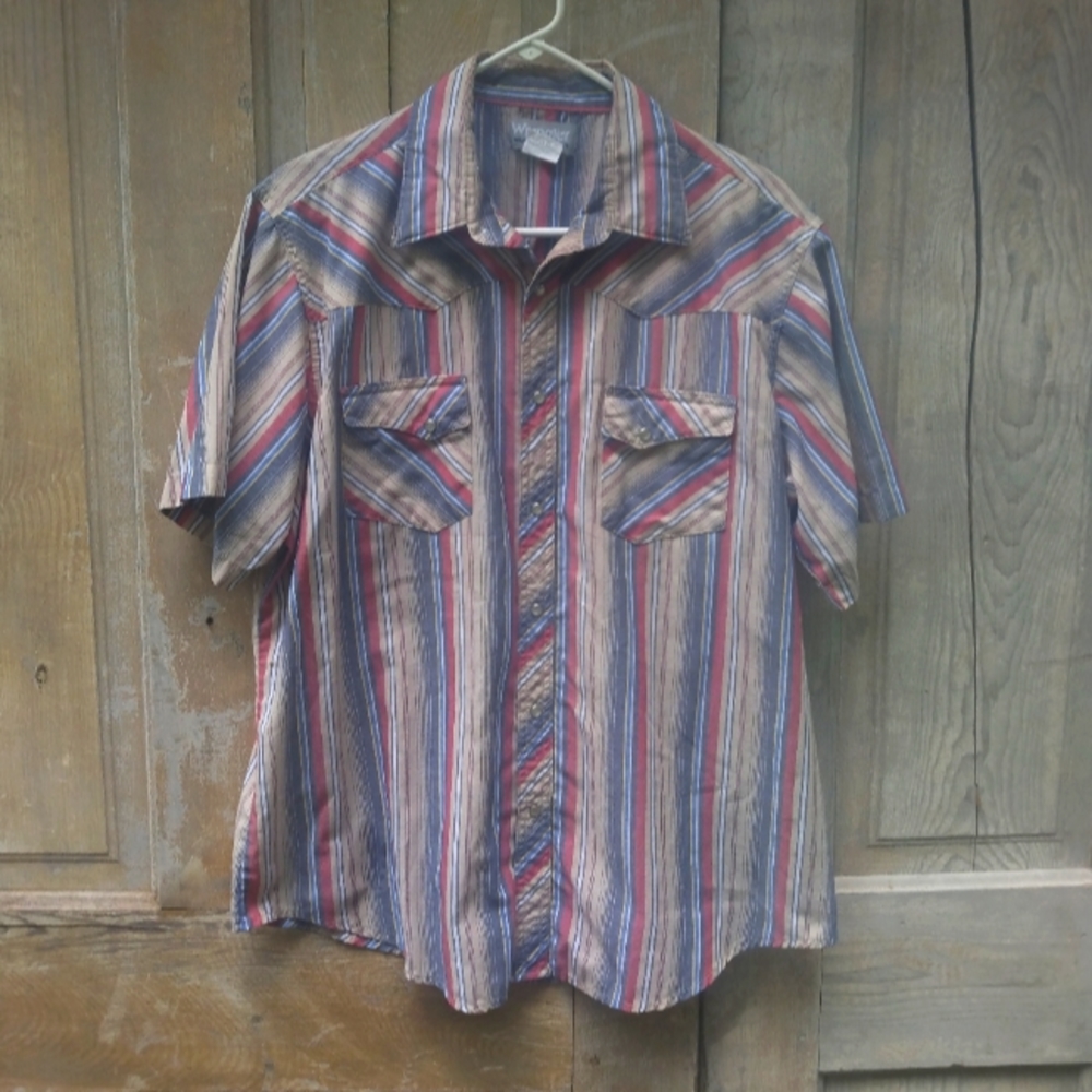Vintage Striped Western Wrangler Shirt